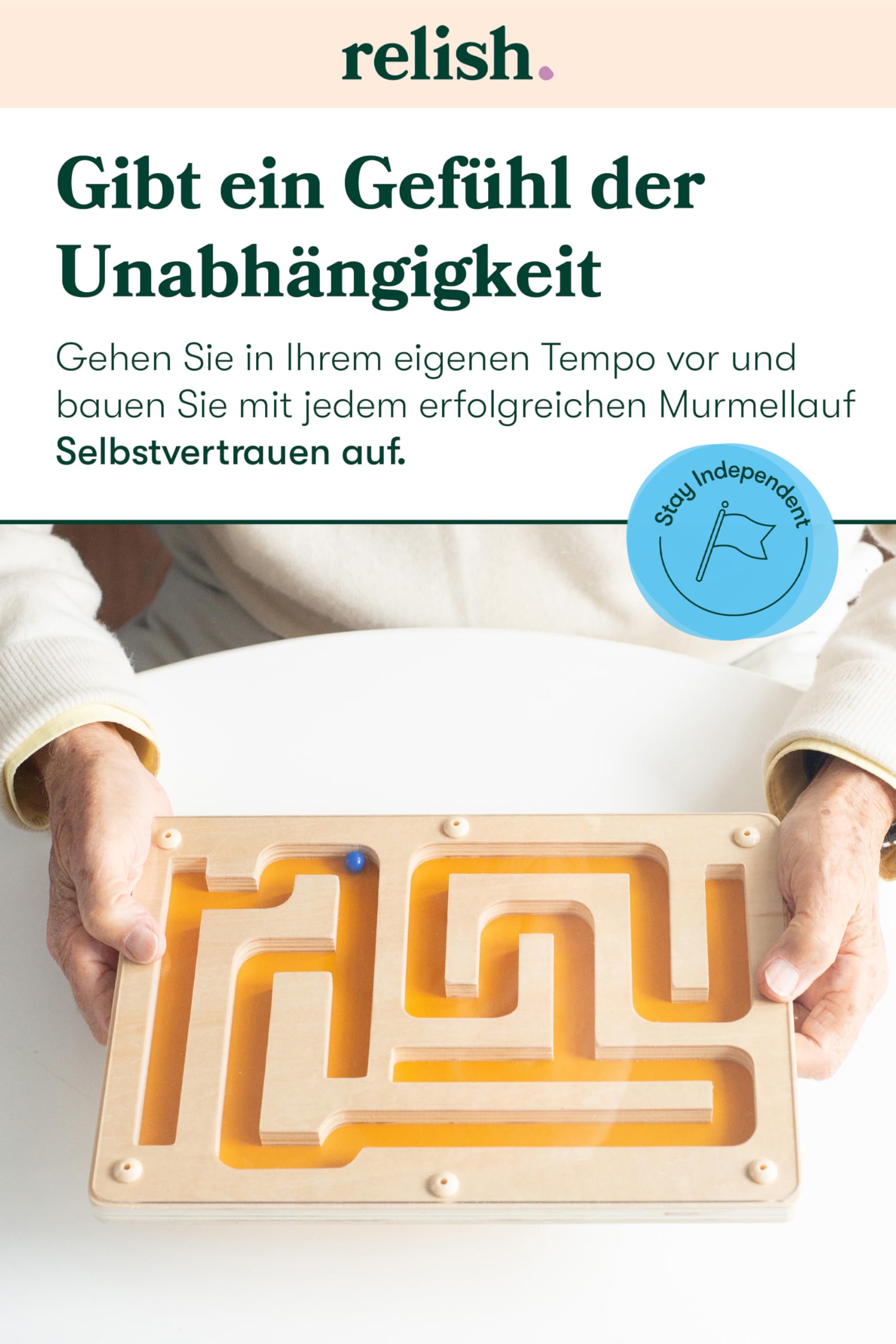 Relish Labyrinth Murmel-Spiel – Aktivitäten um Fähigkeiten & Koordination bei Alzheimer/Demenz-Patienten zu verbessern