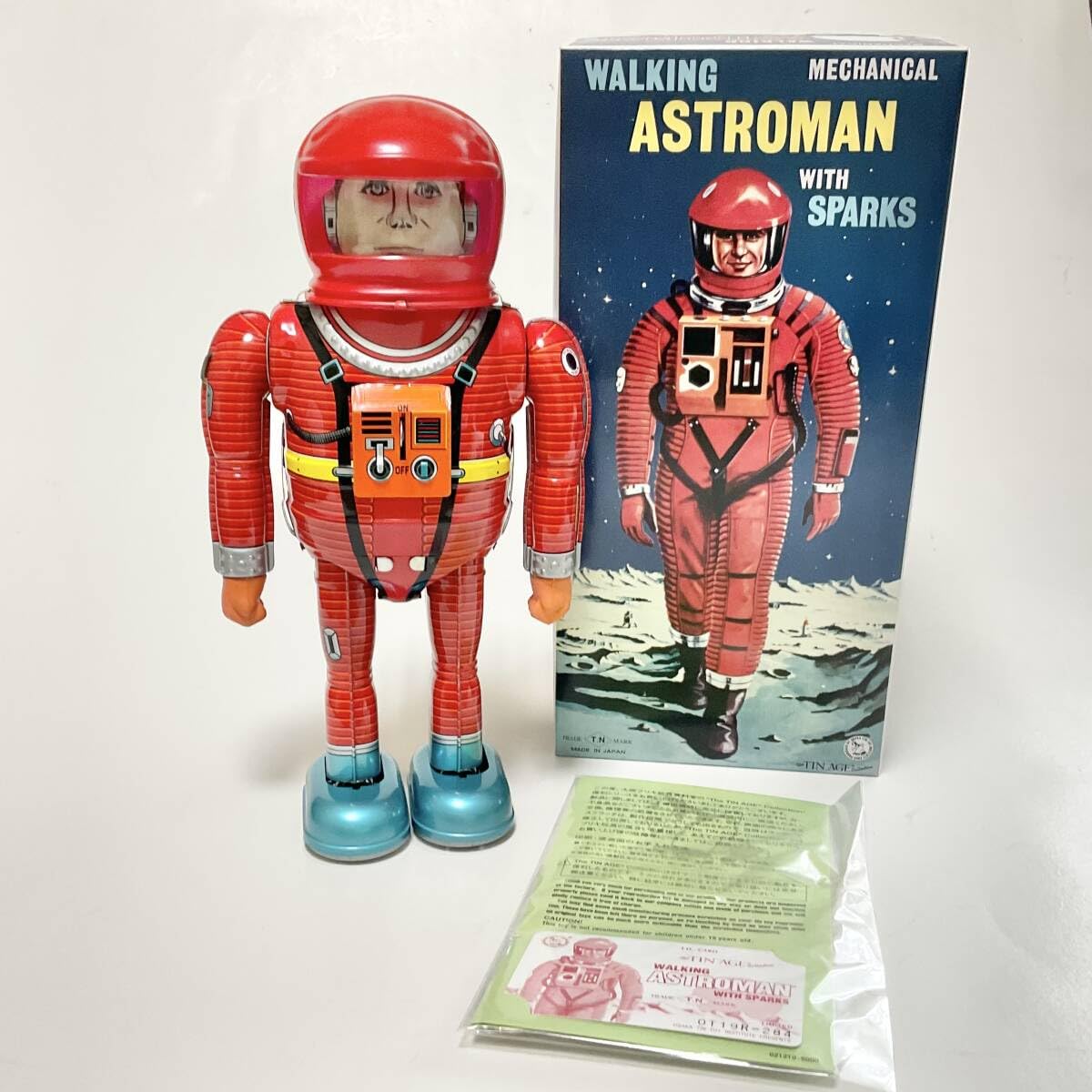 Amazon | アストロマン オリジナル版 レッド 宇宙飛行士 ブリキ玩具