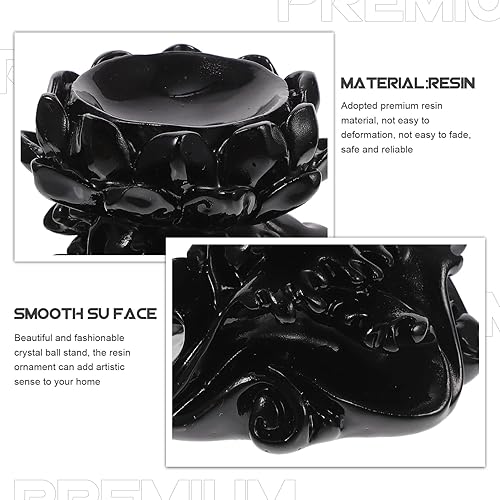 Miniatura 6 de ARTIBETTER Lotus Crystal Ball Stand Sphere Display Healing Feng Shui Glass Orb Holder Base Statue Decoration for 60mm-80mm Sphere