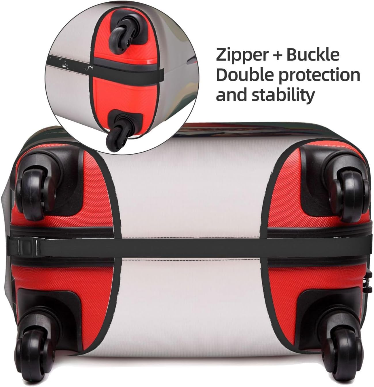 Cute Gnome Luggage Cover, Protective Washable Suitcase Cover With Concealed Zipper Fits 18 To 32 Inch