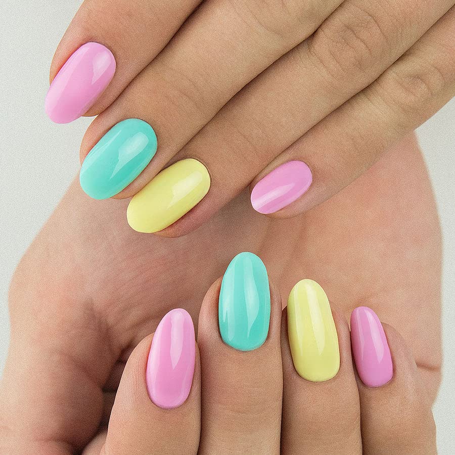 semilac Base + Top + 003 Sweet Pink UV-LED-Nagellack-Gel Hybrid Maniküre Soak Off Farbe Coat