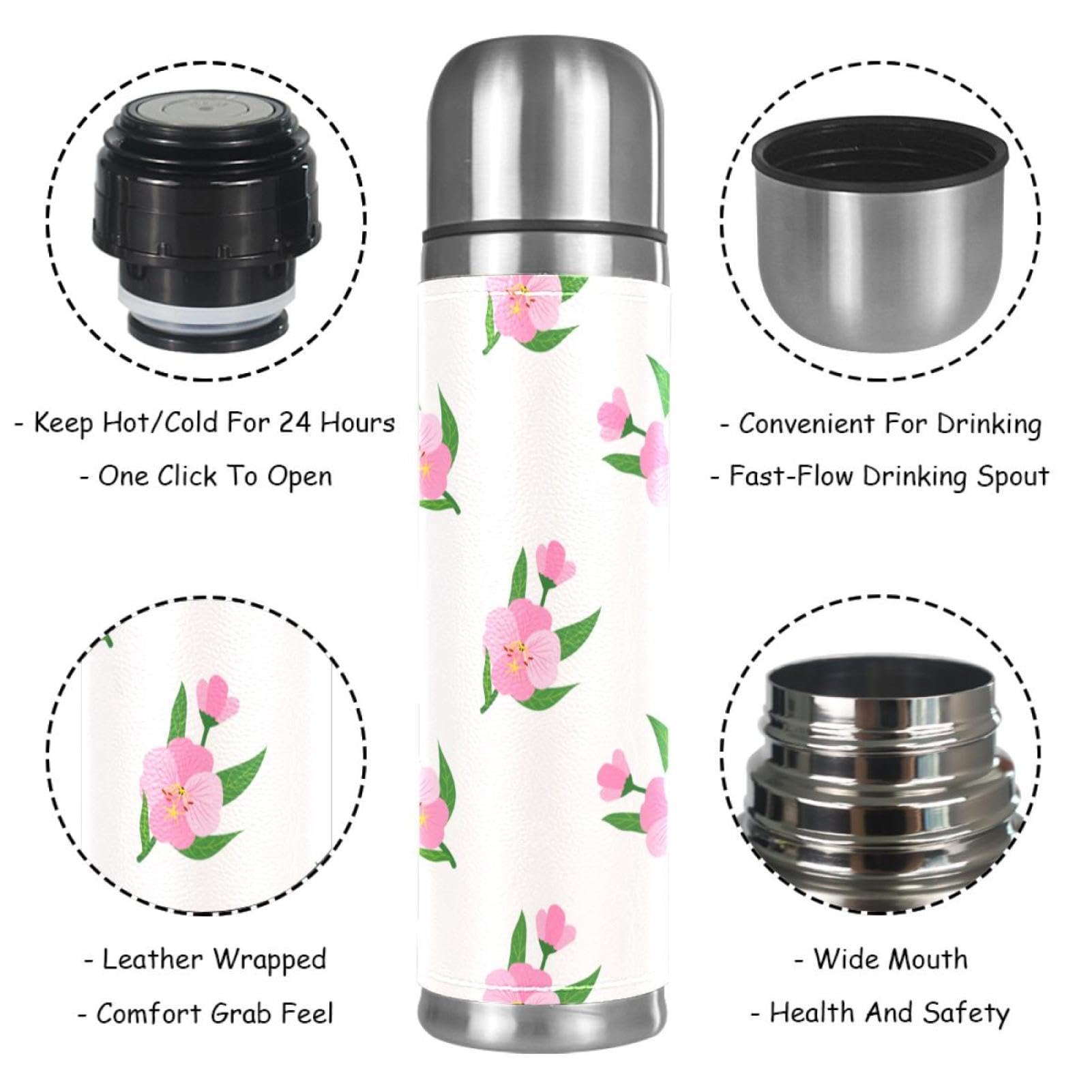 BOTTLE BOTTLE Borraccia Termica 1180ml con Cannuccia Thermos Bevande Calde Borraccia Esci Acciaio Inox con Paglia E Supporto Pillole (rosso bordeaux