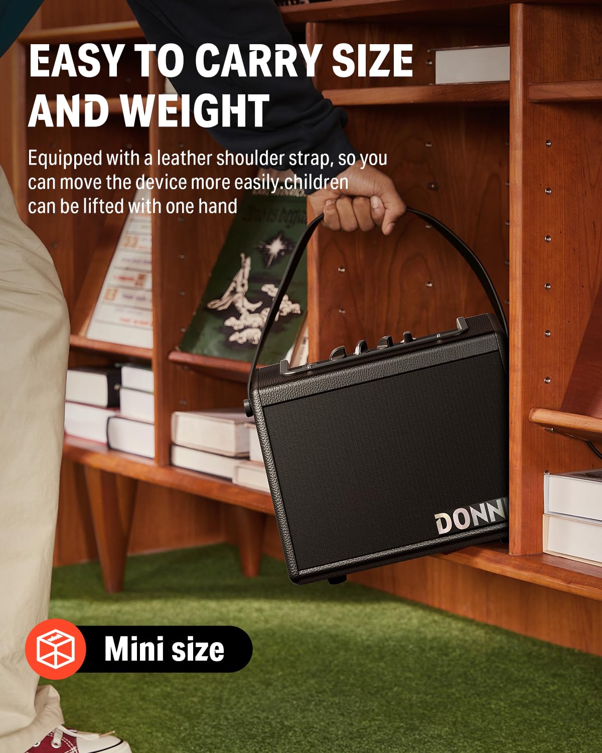 Donner Mini Electric Drum Amp 20W, Wireless Electronic Drum Amplifier Keyboard Speaker DDA-20 Portable for Home Practice