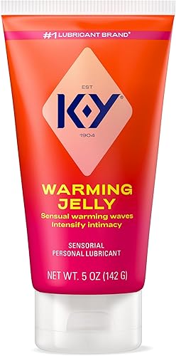 K-Y Warming Jelly Lube, lubricante personal sensorial, fórmula a base de glicol, 5 onzas líquidas (paquete de 1)