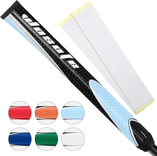 Miniatura 10 de Wosofe Mango de golf para putter de 3.07 oz, tamaño mediano, antideslizante, PU, ligero, textura avanzada, agarre extremo, cómodo, antideslizante, 6