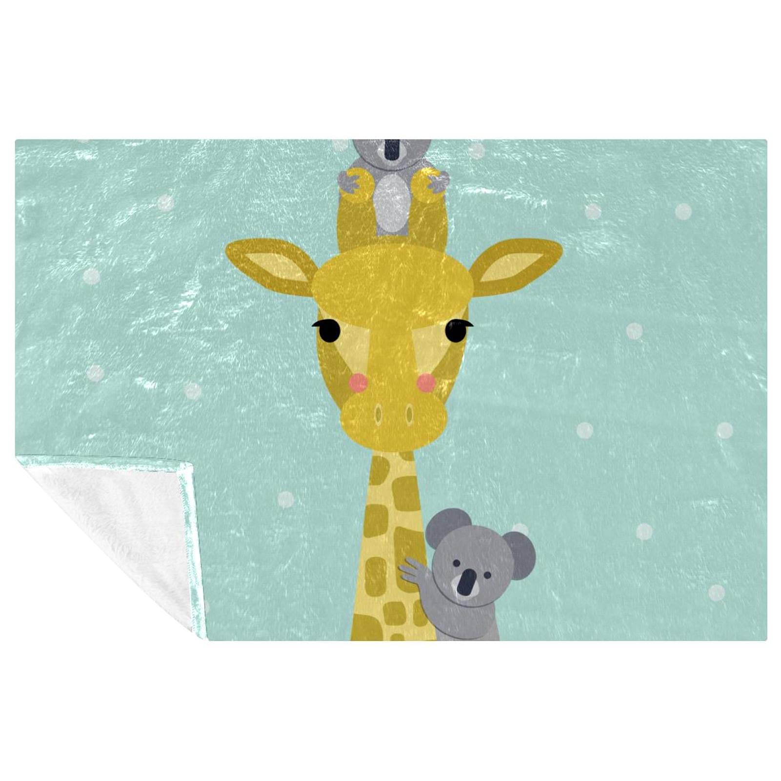 Couverture chaude lit et canapé 150x100 plaid pique-nique motif koala