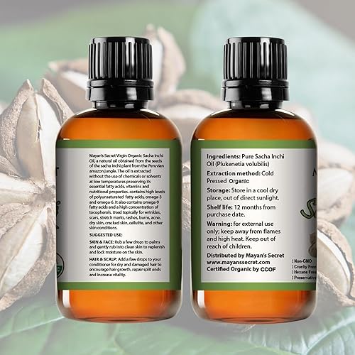 Miniatura 7 de Mayan's Secret Aceite de Sacha Inchi - Omega-3-6-9 orgánico certificado por USDA