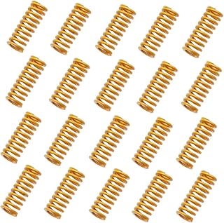 20pcs Yellow 3D Printer Die Springs 8mm OD 20mm Long Light Load Compression Mould Die Spring for The Ender 3s Bed P-052-8×20mm