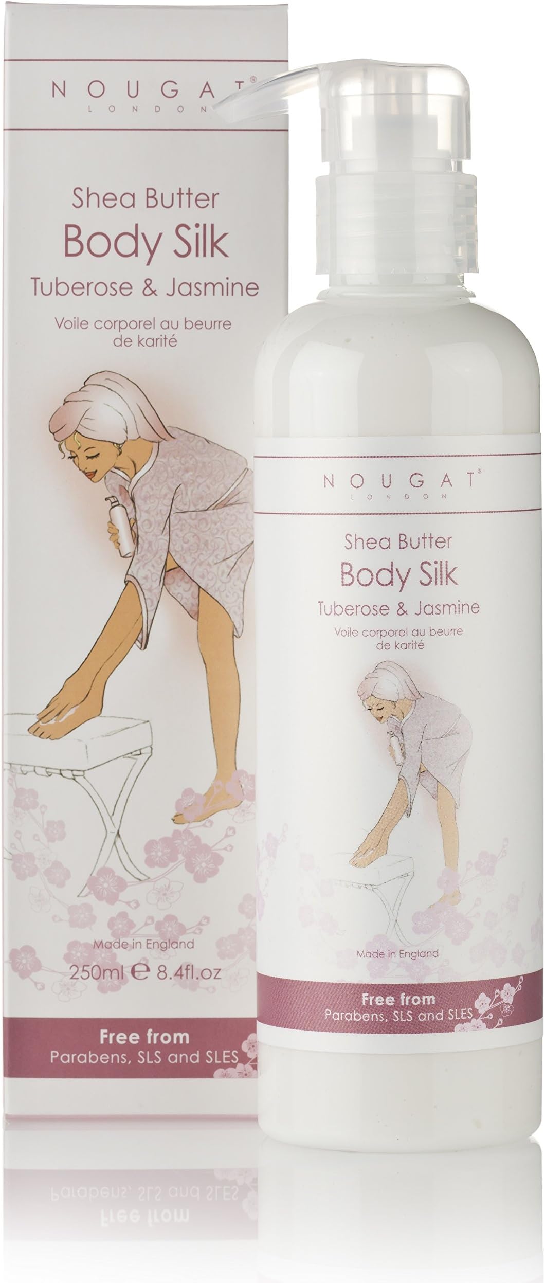 Nougat Shea Butter Body Silk, Tuberose and Jasmine, 8.4-Fluid Ounce