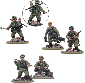 Warlord Games German Army Veteran Infantry Platoon - 28mm Scale Plastic Miniatures for Bolt Action Highly Detailed World War 2 Miniatures