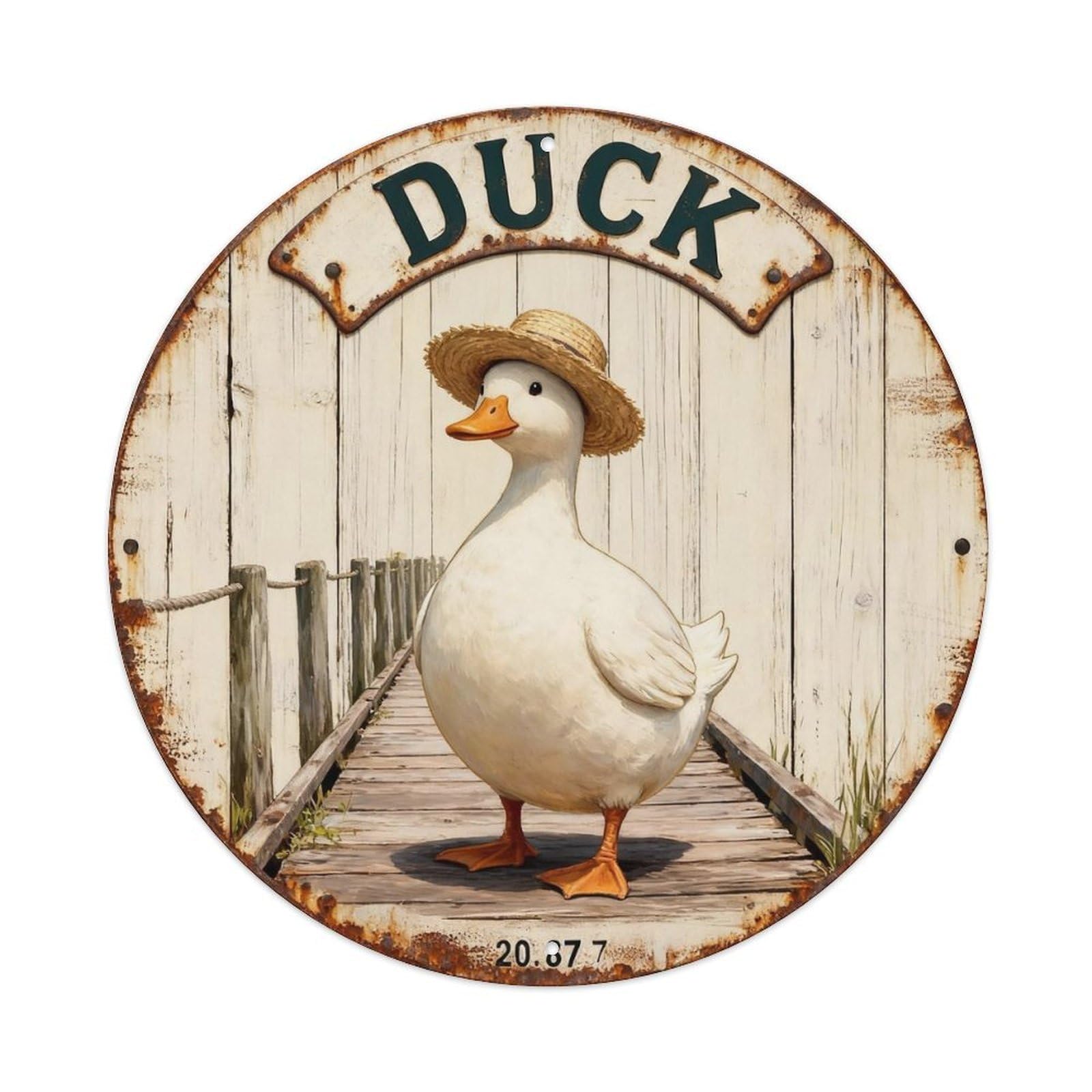 Duck Sign Metal Tin Sign Plaque