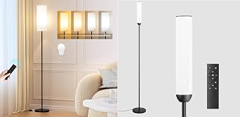 Ambimall Modern Floor Lamp with Remote Control and LED Floor Lamp