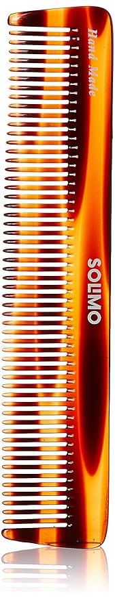Amazon Brand - Solimo Handmade Turtle Shell Brown Wide All-Purpose Comb, 19 cm x 4 cm