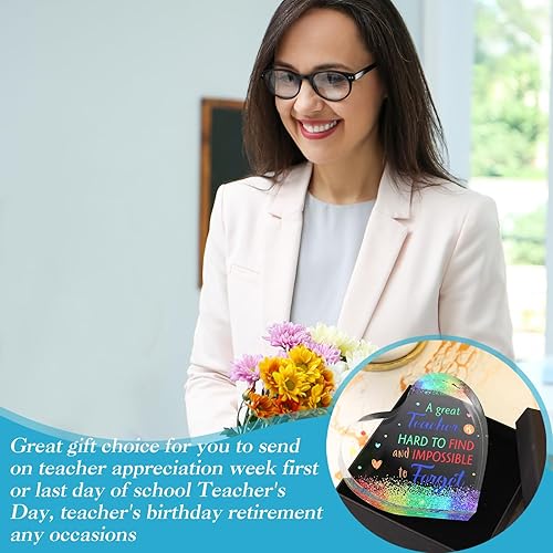 Miniatura 9 de Regalos de agradecimiento a profesores para mujeres, recuerdo acrílico y pisapapeles regalos para profesores de parte de estudiantes para