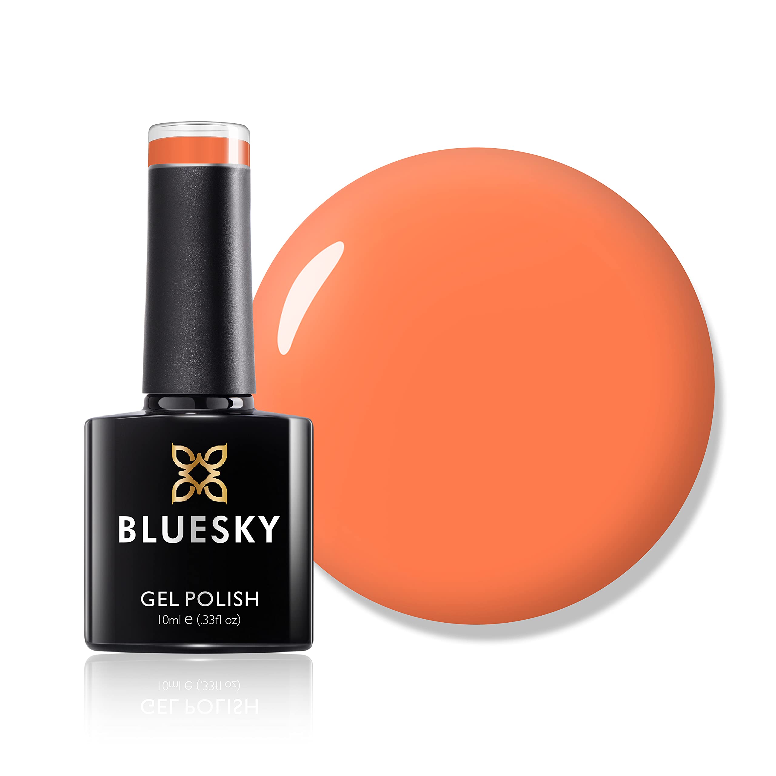 BLUESKYGel Nail Polish, Orange Hot Chilli A111, Bright, Fire, Orange, Long Lasting, Chip Resistant, 10 ml (Requires Curing Under UV LED Lamp)