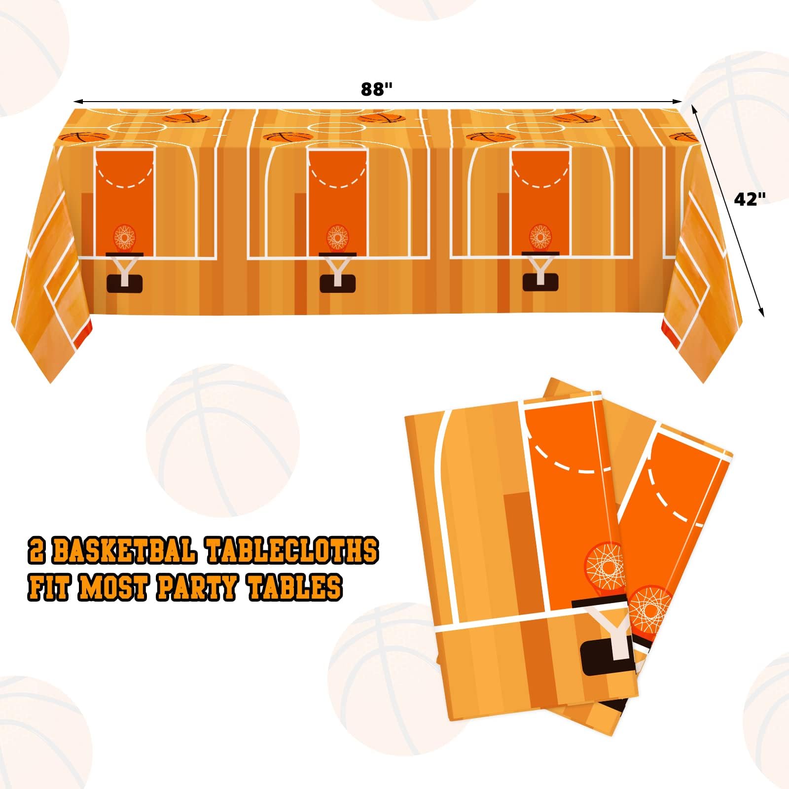 4 Tovaglie A Tema Basket - Impermeabili, 130x220 Cm, Per Feste E Compleanni - Foto 5