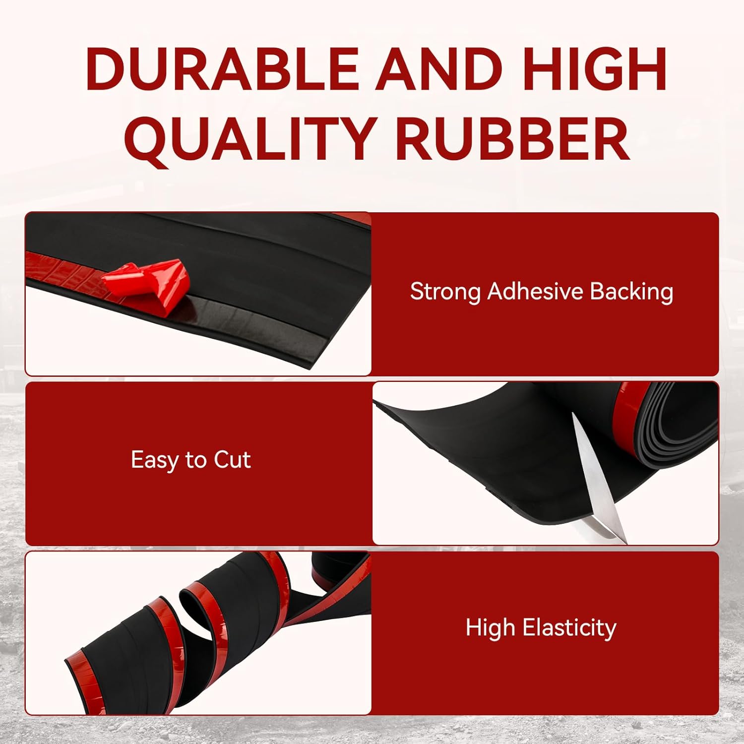 Tailgate Gap Cover, 4.25" Width Rock Block Tailgate Seal Replacement for ROK Block Tailgate Gap Cover, Tailgate Seal to Stop Dust, Water, Rocks and Debris, Easy to Install