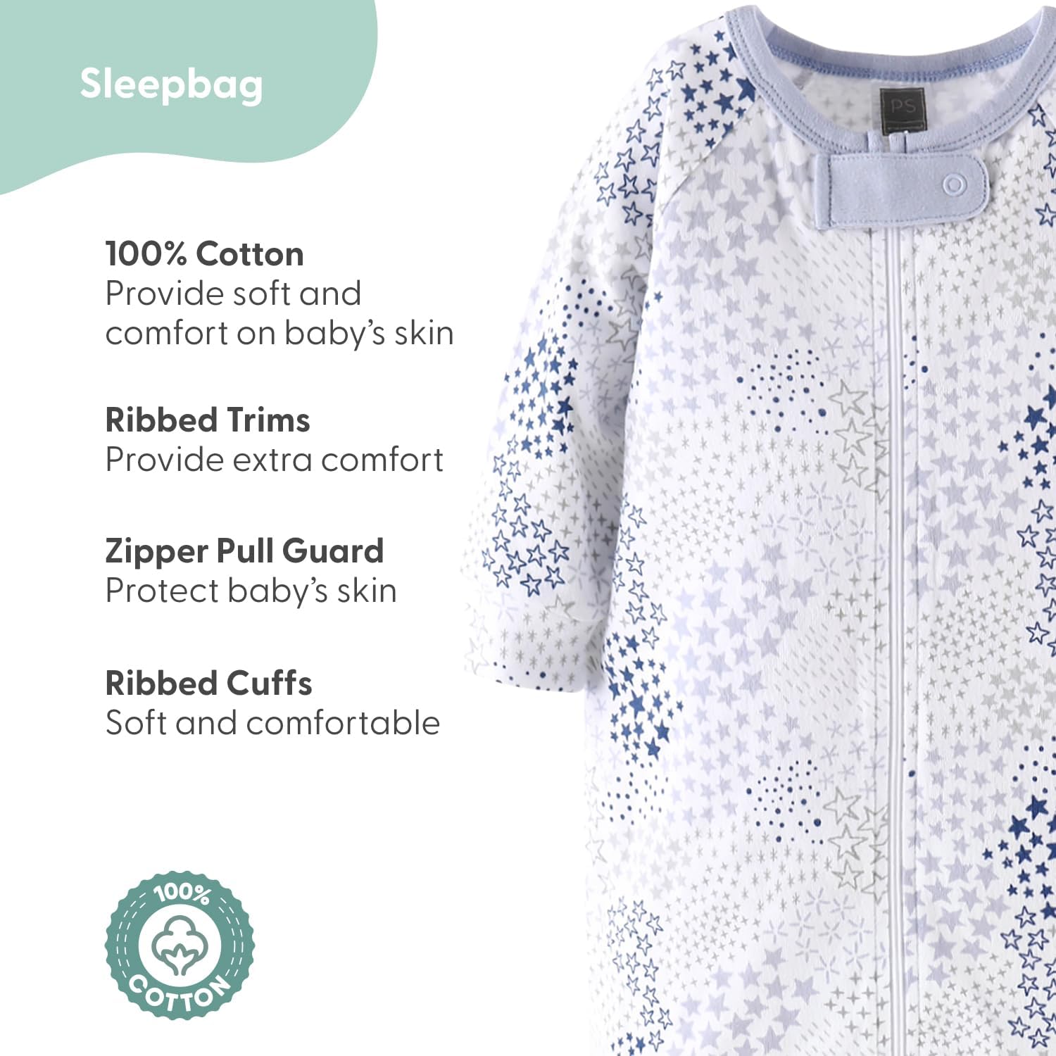 The Peanutshell Baby Layette Gift Set for Baby Boys or Girls - 23 Piece New Born Unisex Gift Set, Clothes & Newborn Essentials Must Haves - Clothes 0-3 Months - Blue & Grey - Image 4