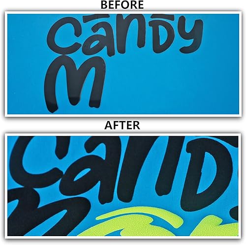 Miniatura 5 de HTVVETUR 14 hojas de vinilo de soplo 3D de transferencia de calor de 12 x 10 pulgadas, vinilo de transferencia de calor para prensa de calor,