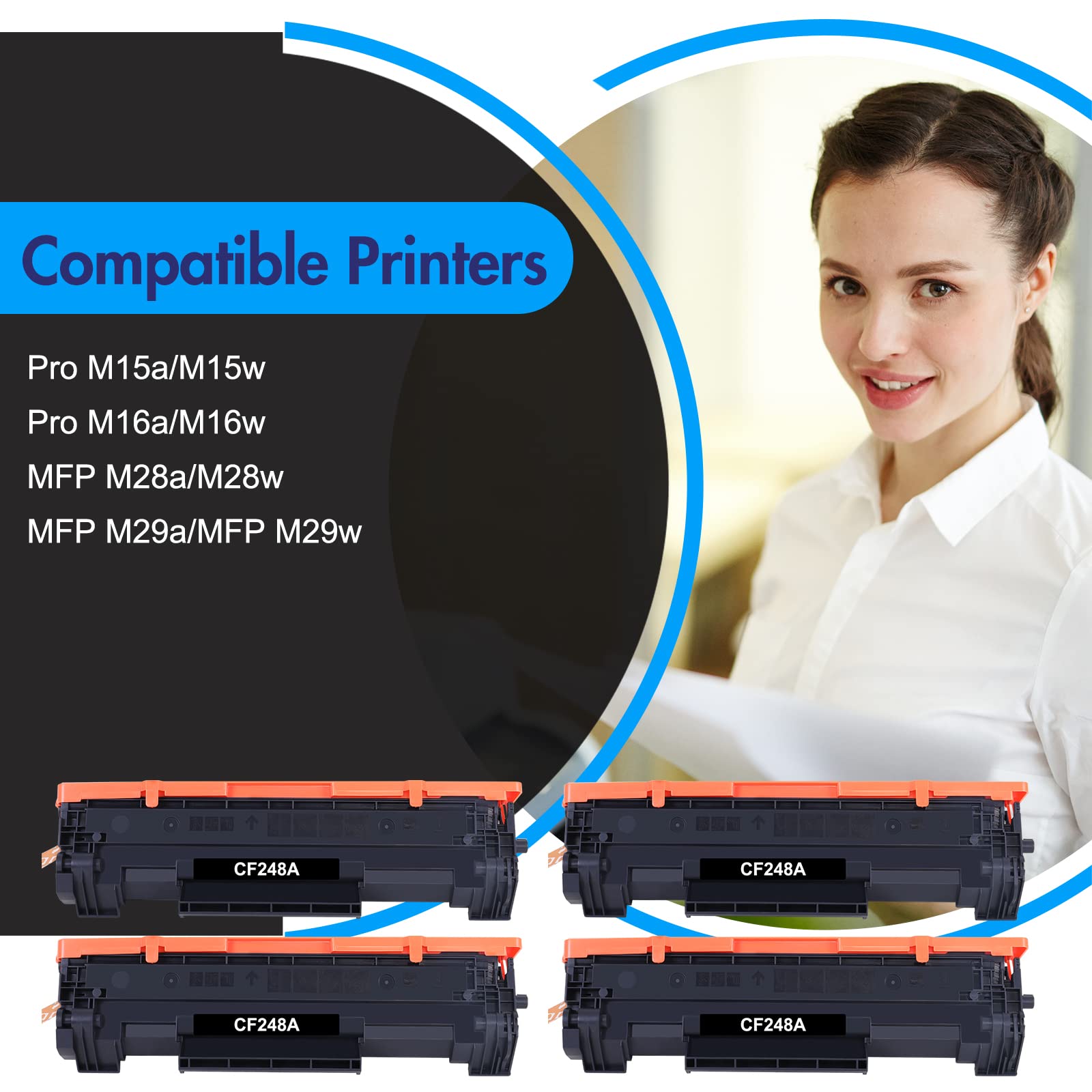 Greencycle Compatible Toner Cartridge Replacement For HP 48A CF248A Use In Laser Jet - Foto 8