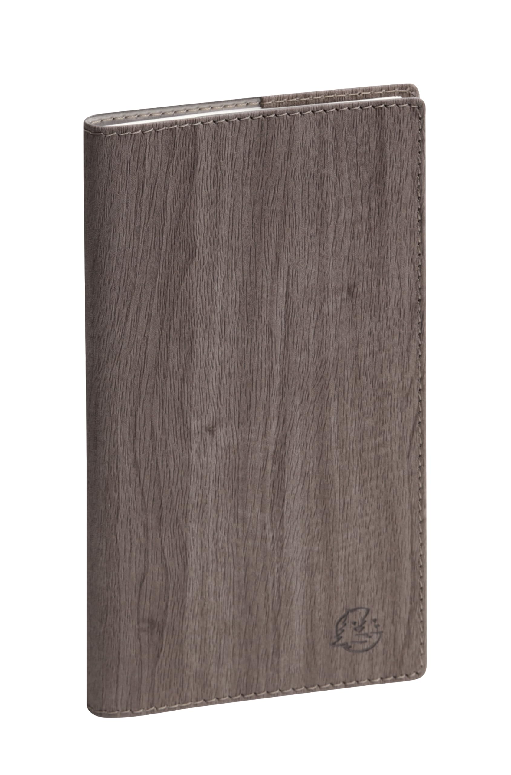 Exacompta - 1703048E - Espace 17 Woody Pocket Week to View Diary - 9 x 17.5 cm - January to December 2025 - Taupe