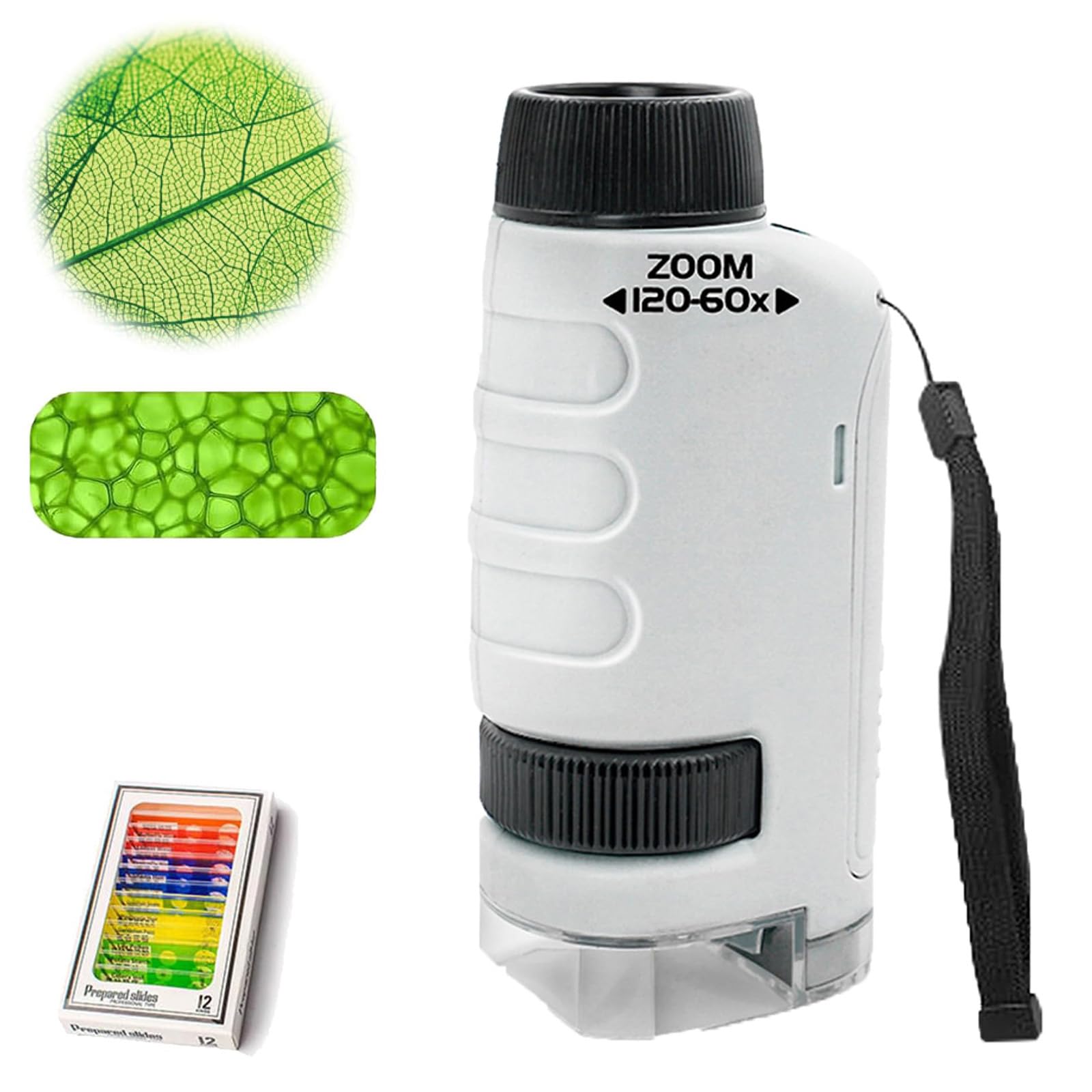 Miniscope Kids, The Original Miniscope for Kids, Your Little Scientist Microscope for Kids, Handheld Microscope, Cool Gadgets - Handheld Microscope for Kids (White)