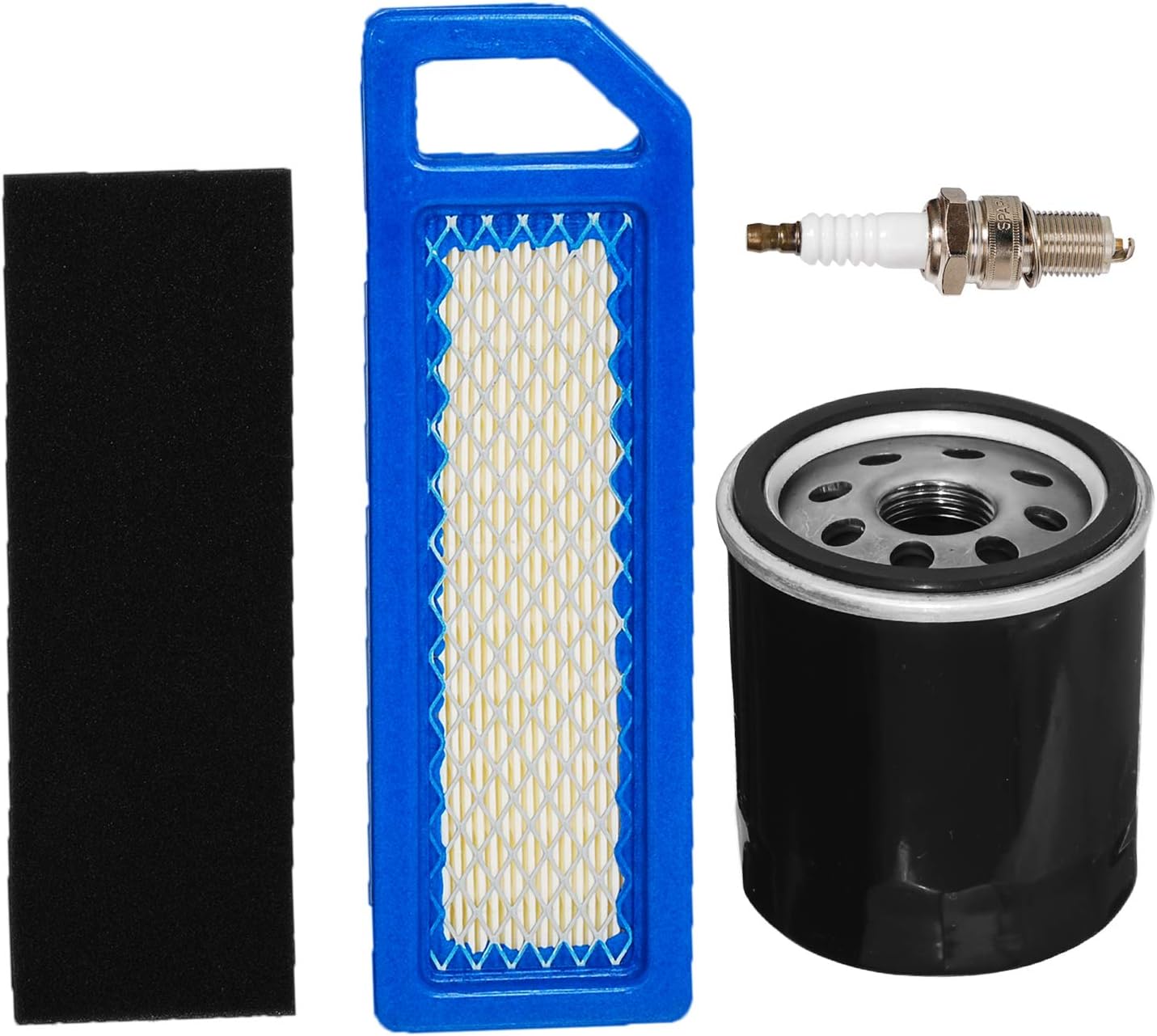 HIFROM Air Filter Pre-Cleaner Combo Oil Filter Spark Plug Kit Compatible with Kawasaki FJ180V AS09 AS10 AS15 AS16 AS27 AS28 4 Stroke Engine 11029-7010 11013-7018 Toro 22163 22164 Lawn Mower