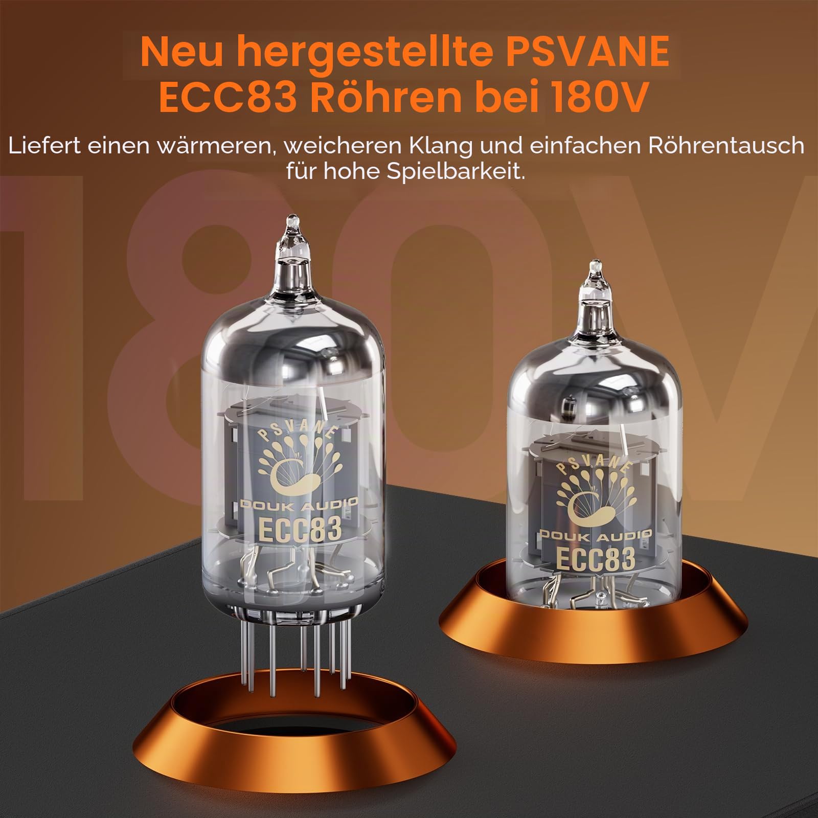 Douk Audio P7 Phono Vorverstärker: ECC83 Röhren Plattenspieler Vorverstärker mit Symmetrischem XLR Ausgang, Hochpassfilter, Bass- und Höhenregelung, Bypass für MM Plattenspieler, Verstärker