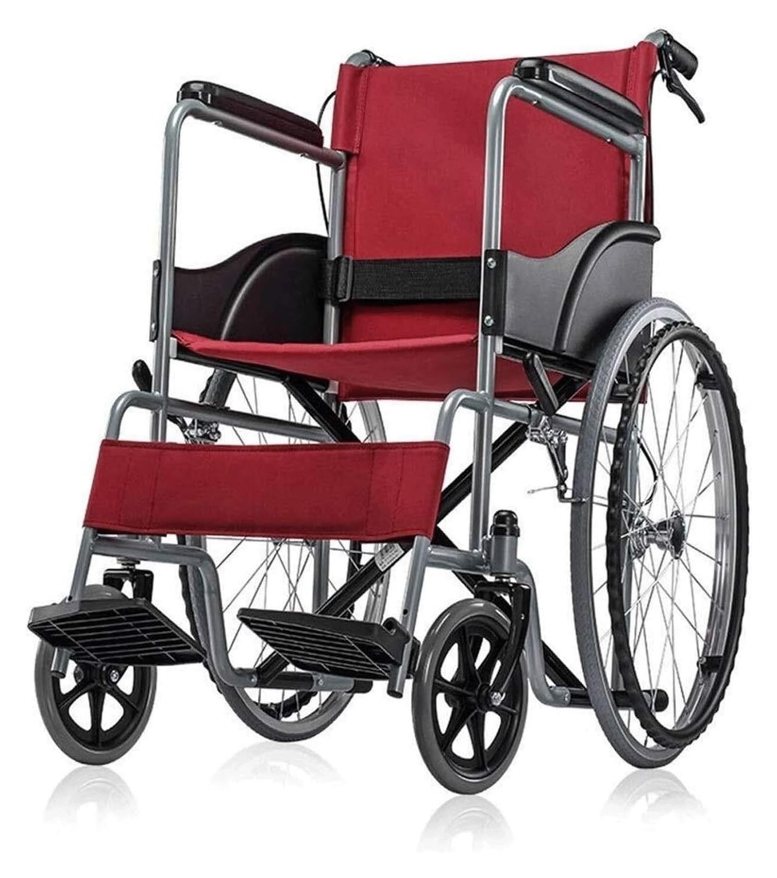 Carrozzine per Anziani Carrozzina per Anziani Pieghevole Portatile Viaggio Ultraleggero Anziani Domestici Spinta a Mano Disabili Speciale Auto può sopportare 200 kg Adult