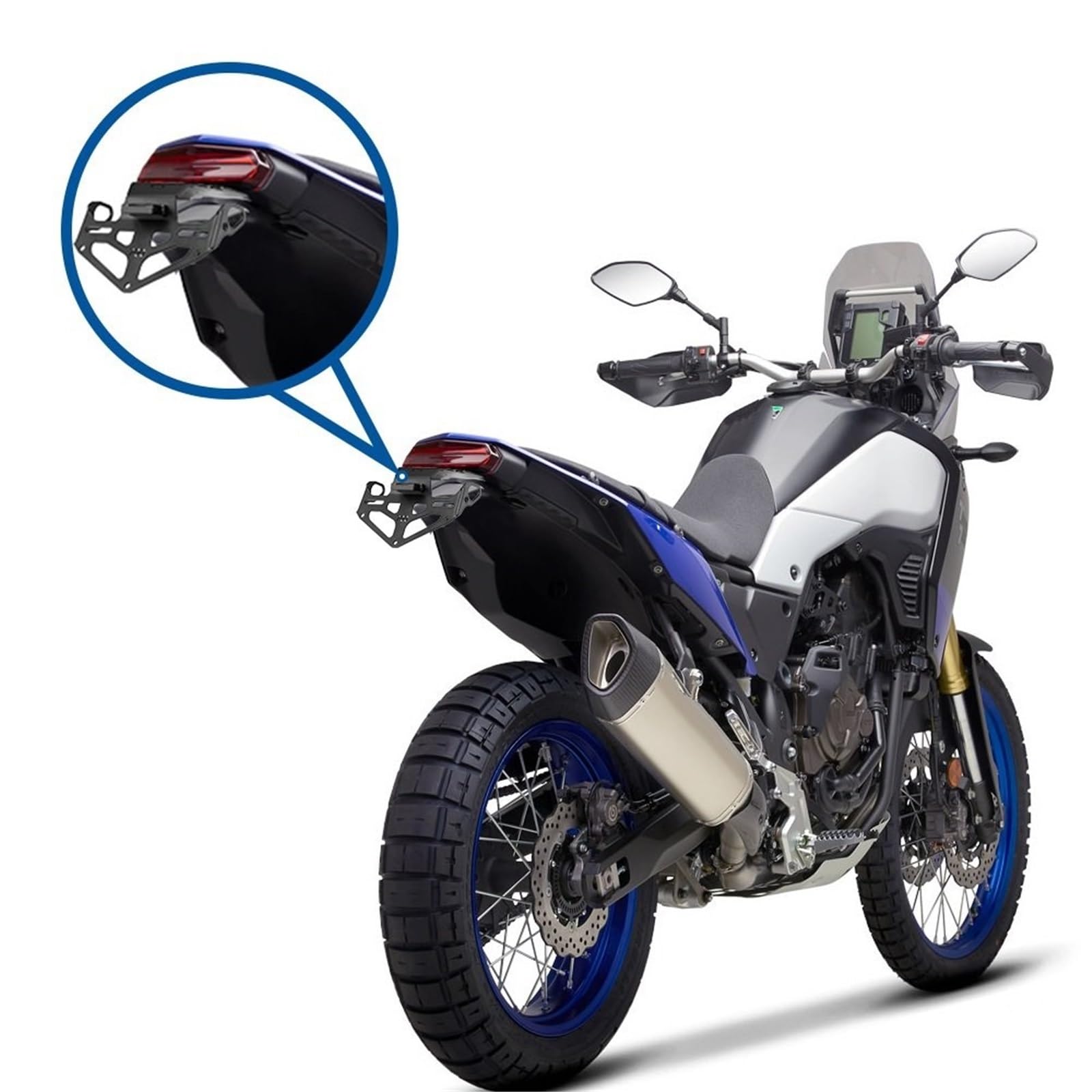 Rama tablicy kierunkowskazów Pasuje do Yamaha Tenere 700 2019 2020-2024 Uchwyt tylnej tablicy rejestracyjnej motocykla Tail Tidy Fender Eliminator CNC Aluminium Uchwyt rejestracyjnej