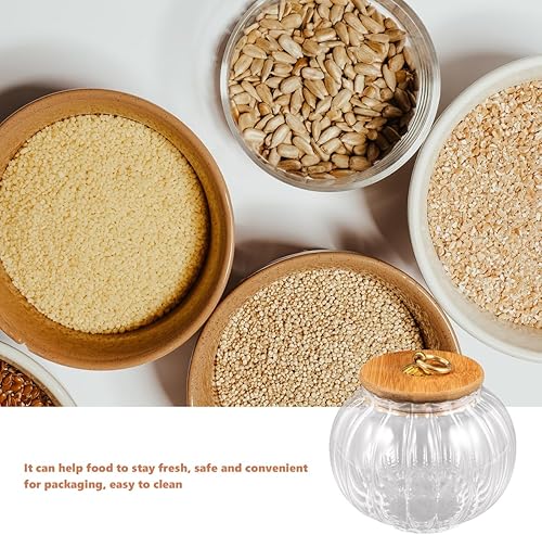 Miniatura 9 de BESTOYARD Recipientes sellados, 2 unidades, cereales, té de grano con modelado, tarro decorativo de madera, tapas grandes, decoración de alimentos,