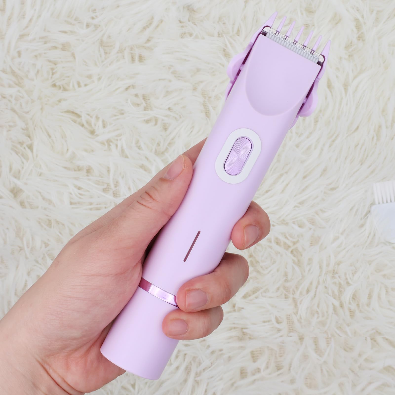 Recortadora de bikini 2 en 1 para mujer, afeitadora de doble cabeza, maquinillas de afeitar eléctricas, cabello púbico, IPX7, impermeable, axilas, brazos, piernas, cara y cuerpo 8
