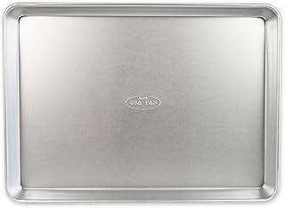 USA Pan Bakeware Traditional Aluminized Steel Uncoated Half Sheet Baking Sheet Pan, Made without nonstick coating