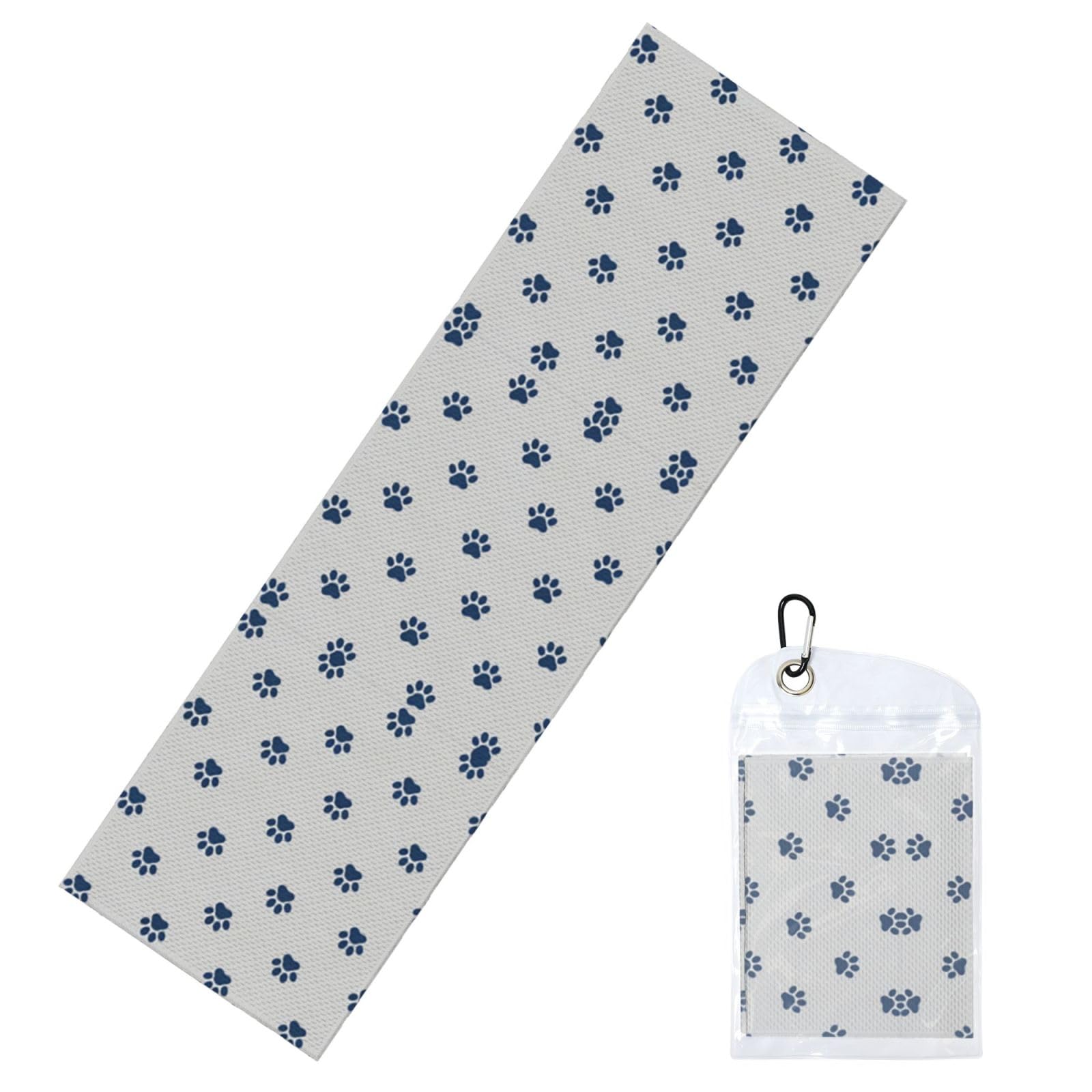DUYIOKH Navy Paws Print Cooling Towel, Portable Towel for Gym Workout Golf Beach World Cup Sports Hot Weather