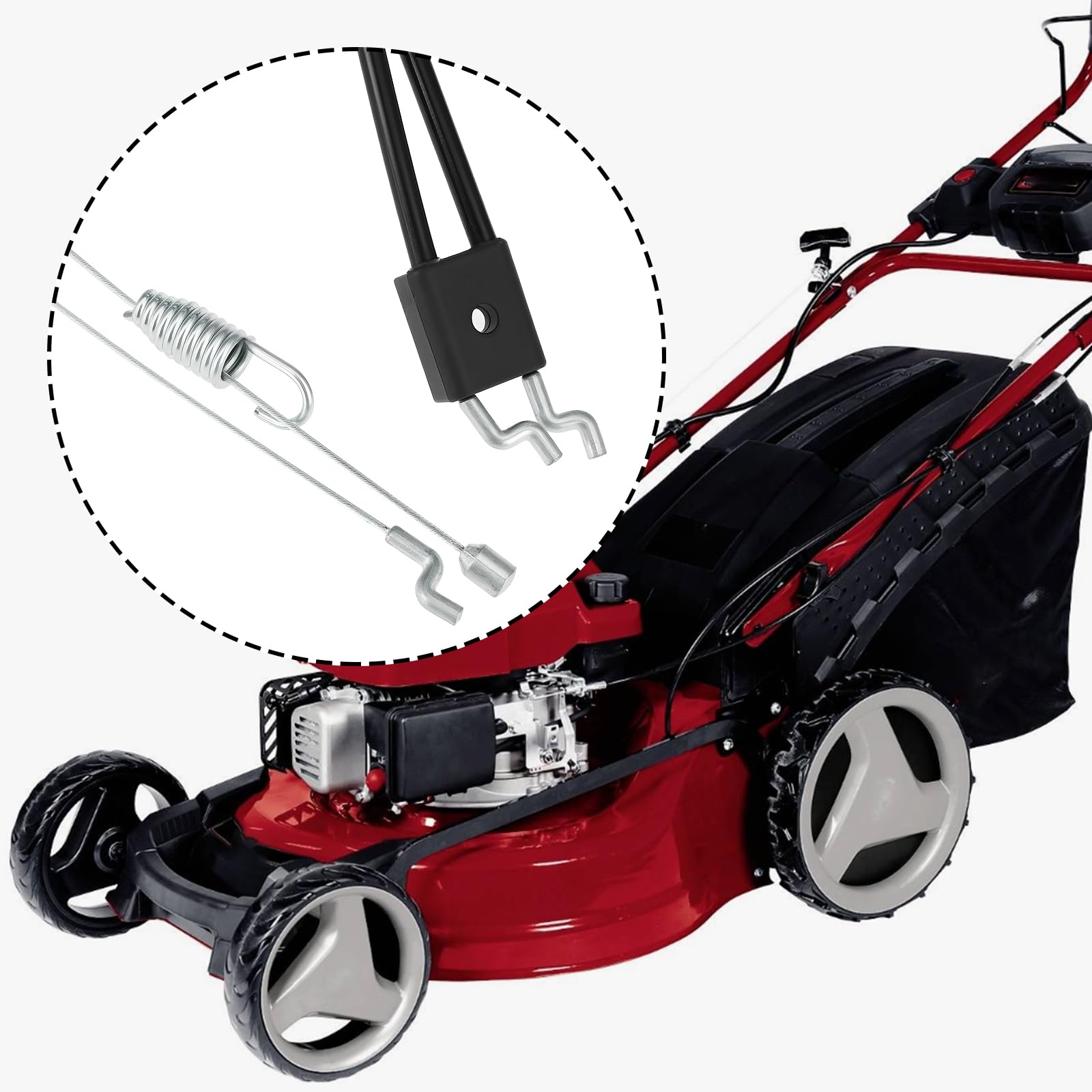 Cable de Embrague Del Acelerador para Cortadora de Césped Cable de Repuesto Bowden Compatible con Einhell BG-PM 46 S