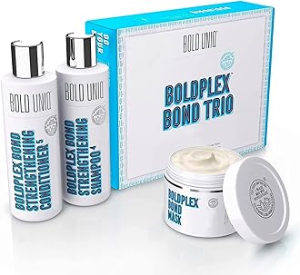 Boldplex 3, 4 & 5 Bond Restore Hair Treatment, Shampoo & Conditioner Trio Gift Set - Hydrating Protein Formula, Strengthens Dry & Damaged Hair, Repairs Breakages & Split Ends. Vegan & Cruelty Free.