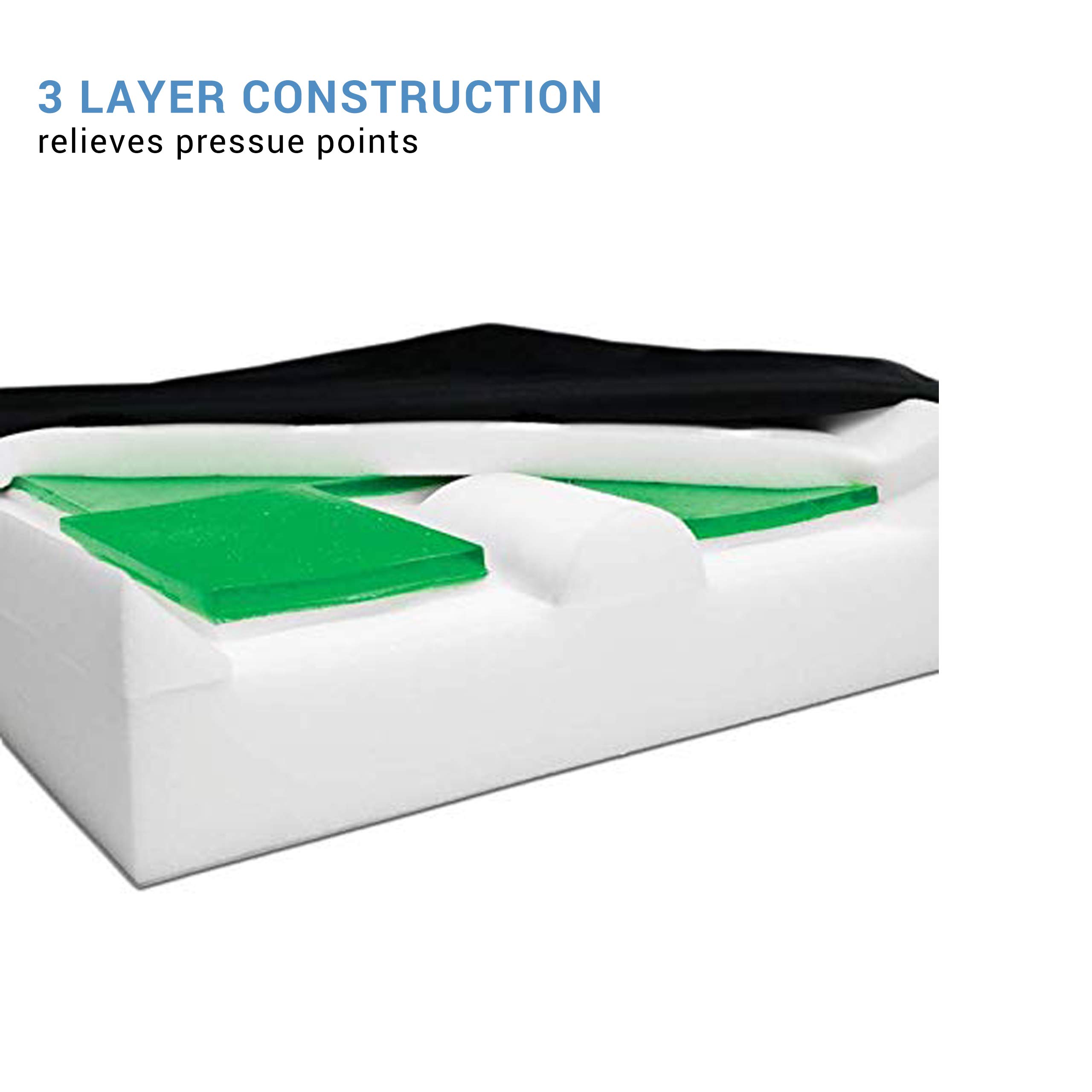 Everest & Jennings 8920186 Dura-Gel Protección y posicionamiento de la piel, 18" x 16" x 4-1/2"