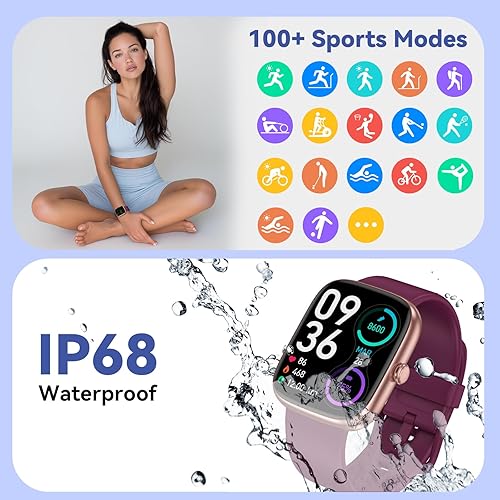 Miniatura 5 de DAVIKO Reloj podómetro, no requiere aplicación/teléfono, pantalla de 1.83 pulgadas, relojes inteligentes con podómetro, calorías y contador de