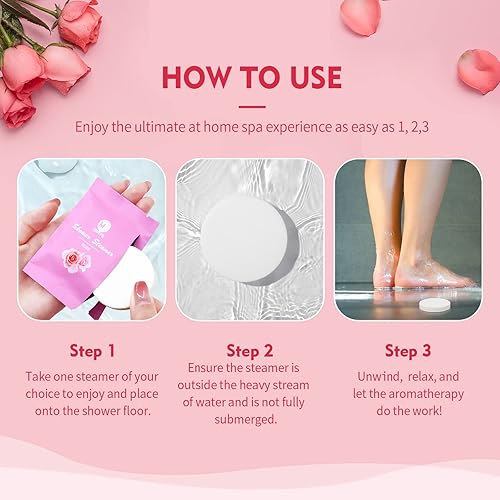 Miniatura 6 de MR MIRYE Vaporizadores de ducha de aromaterapia para mujeres y hombres, paquete de 24 bombas de ducha orgánicas con aceite esencial, rosa, sandía,