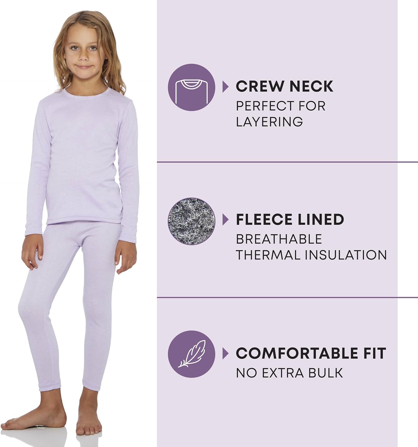 Rocky Thermal Underwear for Kids, Girls Thermals Long Johns Underwear, Base Layer for Cold weather/skiing - Image 2