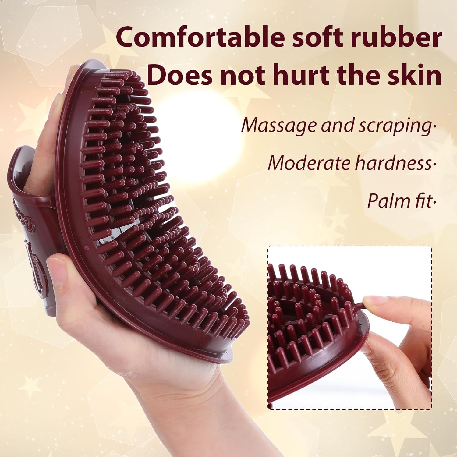 2 Pcs Meridian Massage Brush Full Body SPA Relaxation Massager Brush Acupressure Meridian Scalp Massage Full Body Relaxation Comb Beauty Salon Professional MeridianBrush for Massager Relaxations - Image 3