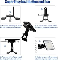 Vista 5 de DragonLight Luz de inundación LED de 300 W, luz LED súper brillante para estadio al aire libre (equivalente a 2500 W) 45,000 lm 5000 K luz diurna