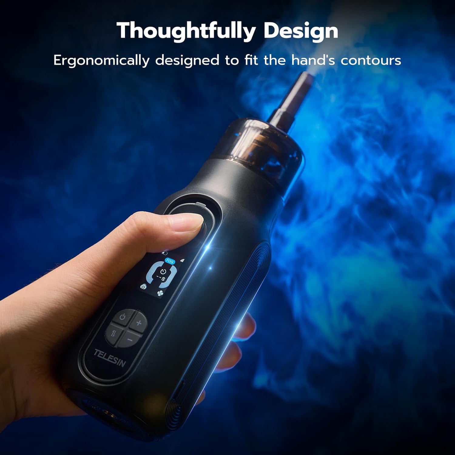 TELESIN C40 Portable Fog Machine for Photography, 40W Handheld Smoke Machine with Remote Control Mini Hand-held Fogger for Outdoor Events, Parties, Stage Effects, Halloween, Disinfection or Weddings