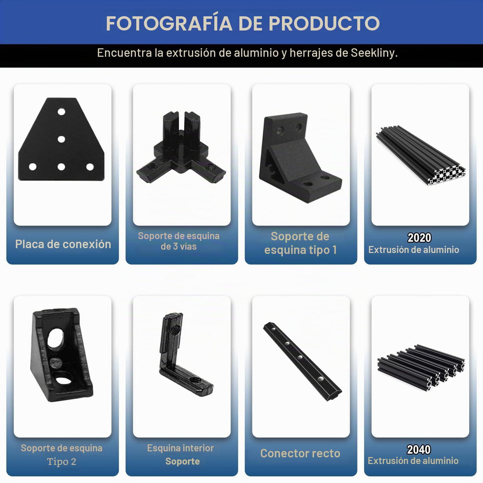 10 piezas 350 mm 2020 V - tipo negro estándar europeo anodizado guía lineal perfil de aluminio extruido para impresoras 3D y máquinas CNC de bricolaje