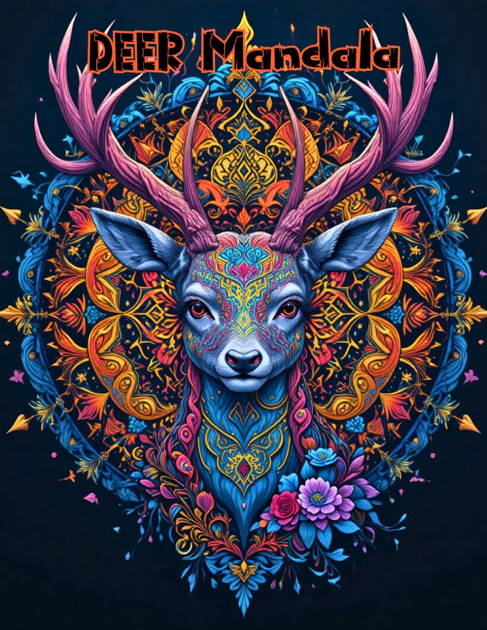 Detailed Deer Mandalas: An Adult Coloring Book Featuring Intricate Antler and Woodland Designs.