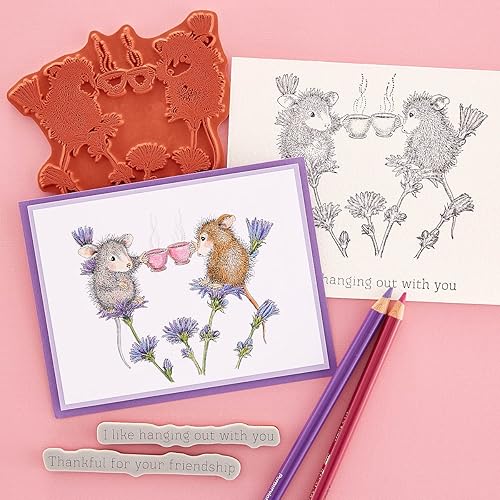 Miniatura 3 de Spellbinders RSC-005 Té para dos sellos de goma de la colección Spring House-Mouse Designs