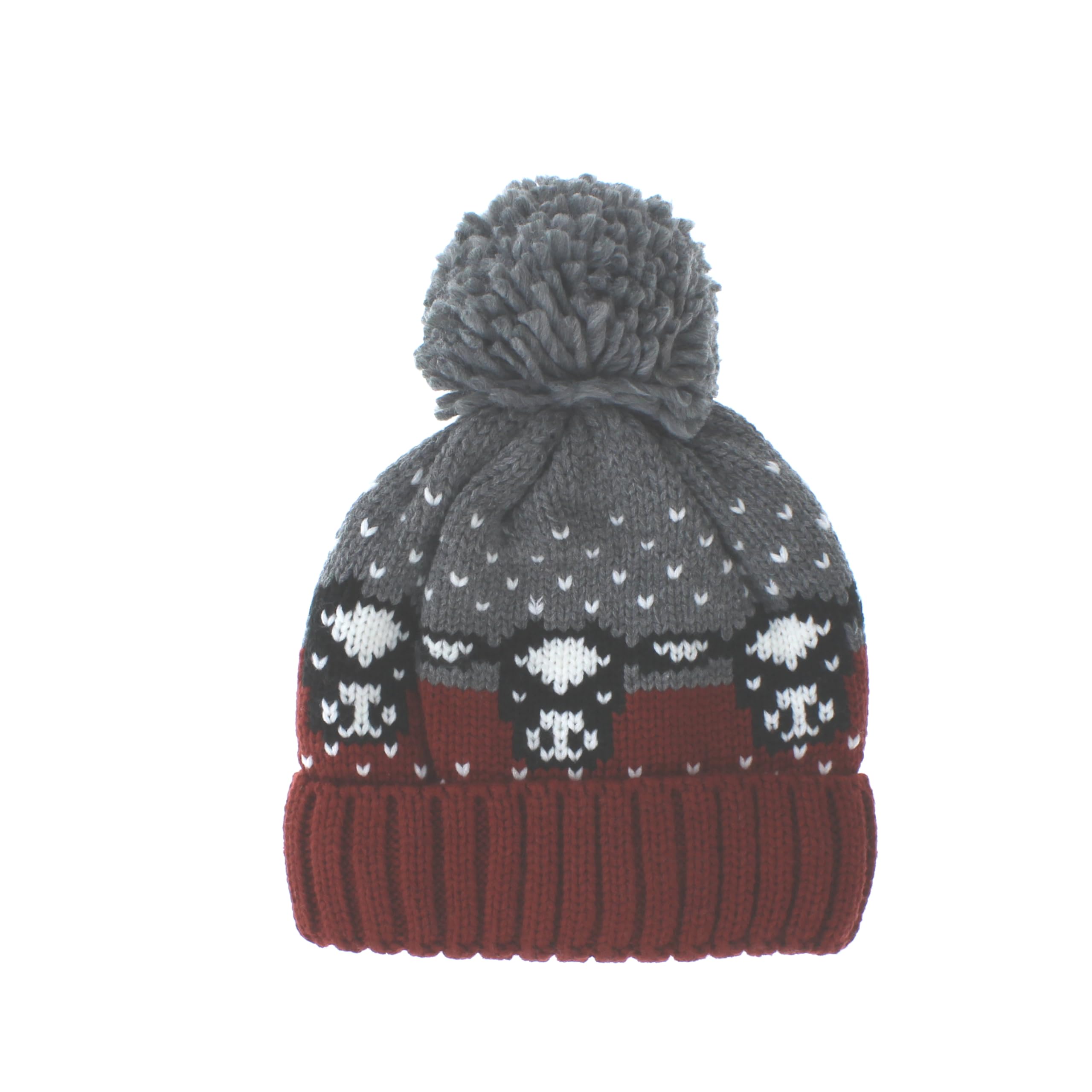 MAGGNA Cow Bobble Pom Hat (Dairy Cow - Red)