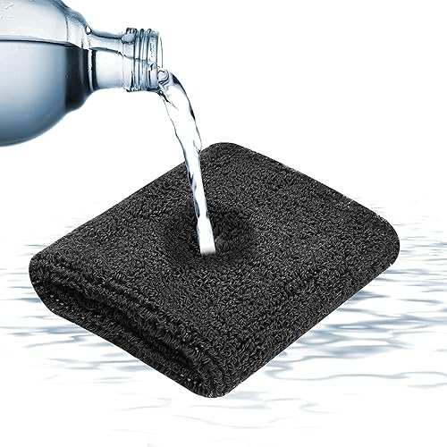 Miniatura 7 de ASTER Juego de 6 muñequeras para la cabeza, incluye 2 diademas deportivas y 4 pulseras deportivas a rayas coloridas para hombres y mujeres,