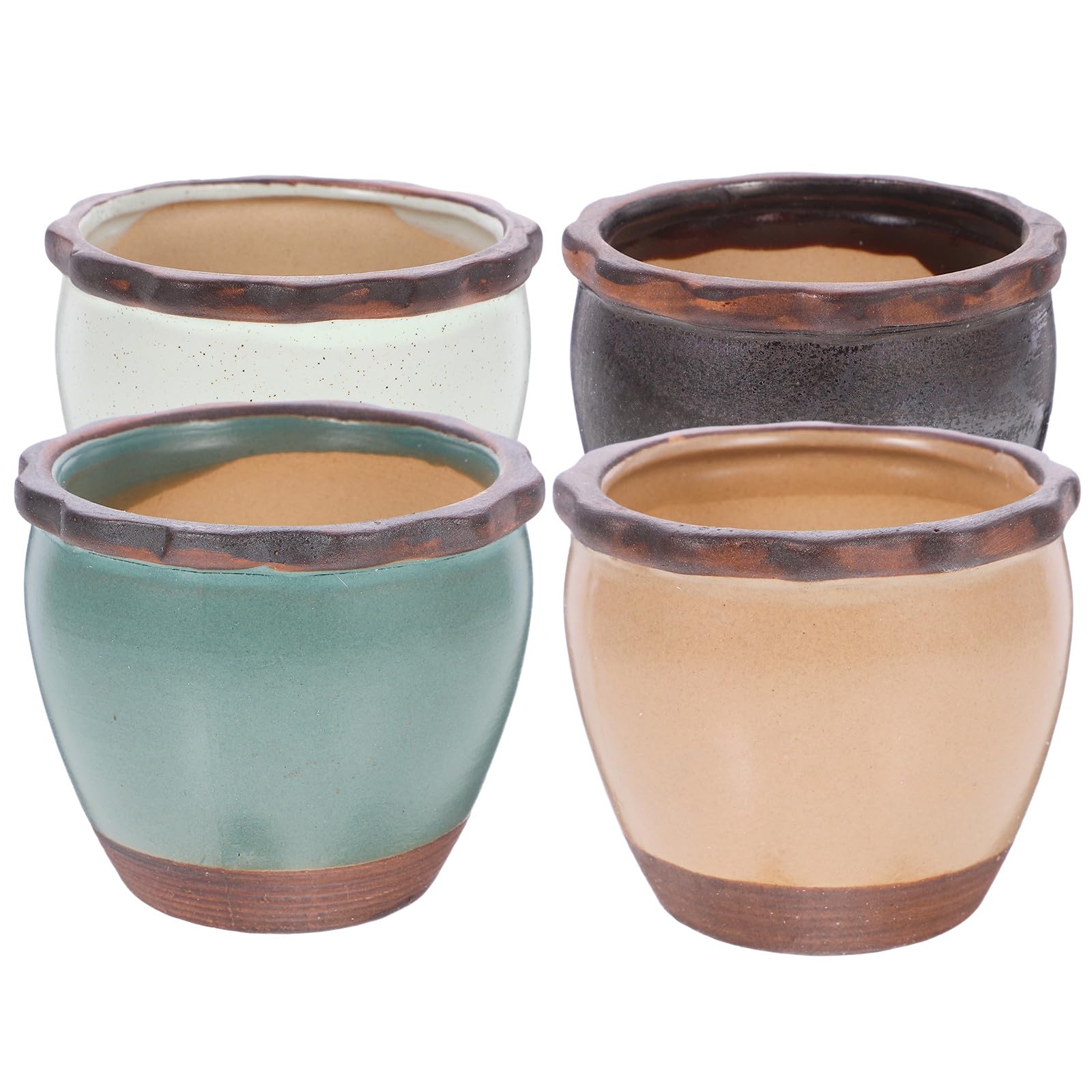 Pots à succulentes au design unique en céramique compacte de qualité