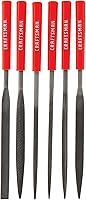 CRAFTSMAN 6-Piece Needle File Set with Sure-Grip Handles - Precision Files for Small Projects (CMHT82529)
